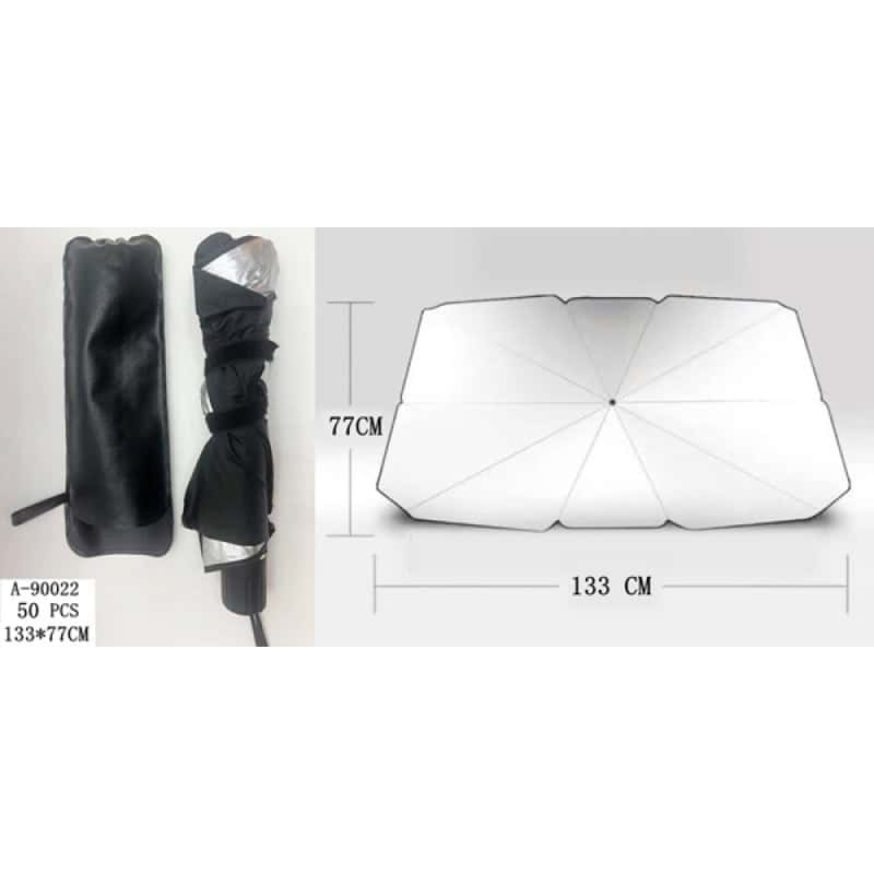 PARASOLAR AUTO TIP UMBRELA 133 CM*77 CM, TEXTIL+FIER+PVC A90022