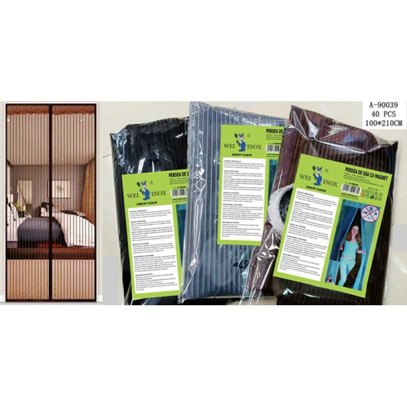 PERDEA DE USA CU MAGNET 100*210CM, TEXTIL+PVC+MAGNET A90039