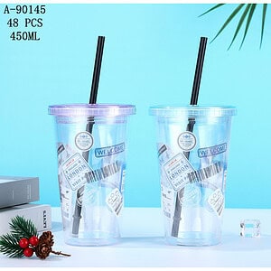 PAHAR CU CAPAC SI PAI 450ML, PVC A90145