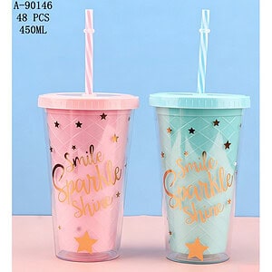 PAHAR CU CAPAC SI PAI 450ML, PVC A90146
