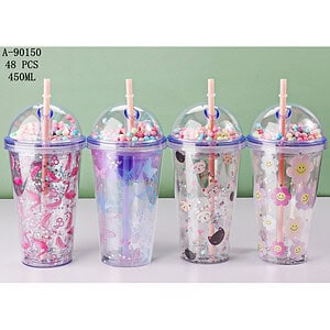 PAHAR CU CAPAC SI PAI 450ML, PVC A90150