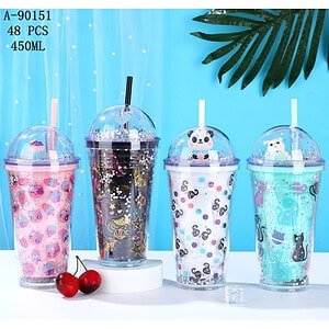 PAHAR CU CAPAC SI PAI 450ML, PVC A90151