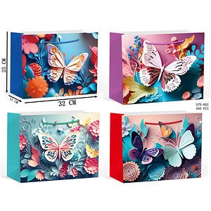 PUNGA CADOU 25*32*11, HARTIE+TEXTIL LPD862
