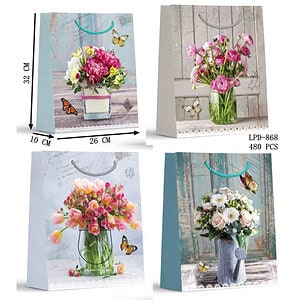 PUNGA CADOU 26*32*10, HARTIE+TEXTIL LPD868