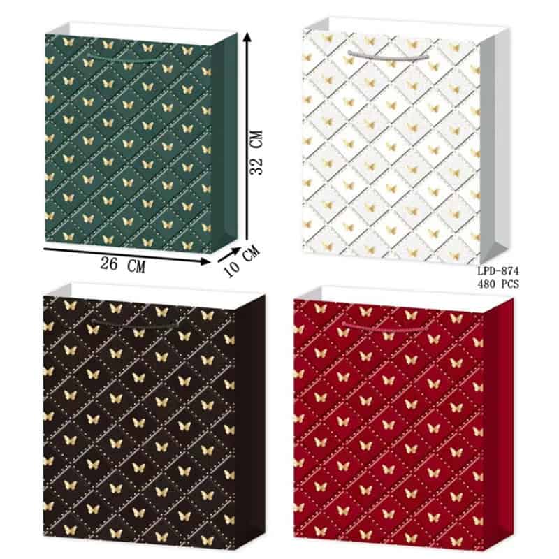 PUNGA CADOU 26*32*10, HARTIE+TEXTIL LPD874