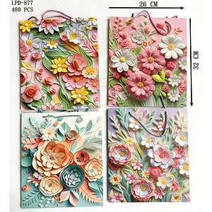 PUNGA CADOU 26*32*10, HARTIE+TEXTIL LPD877