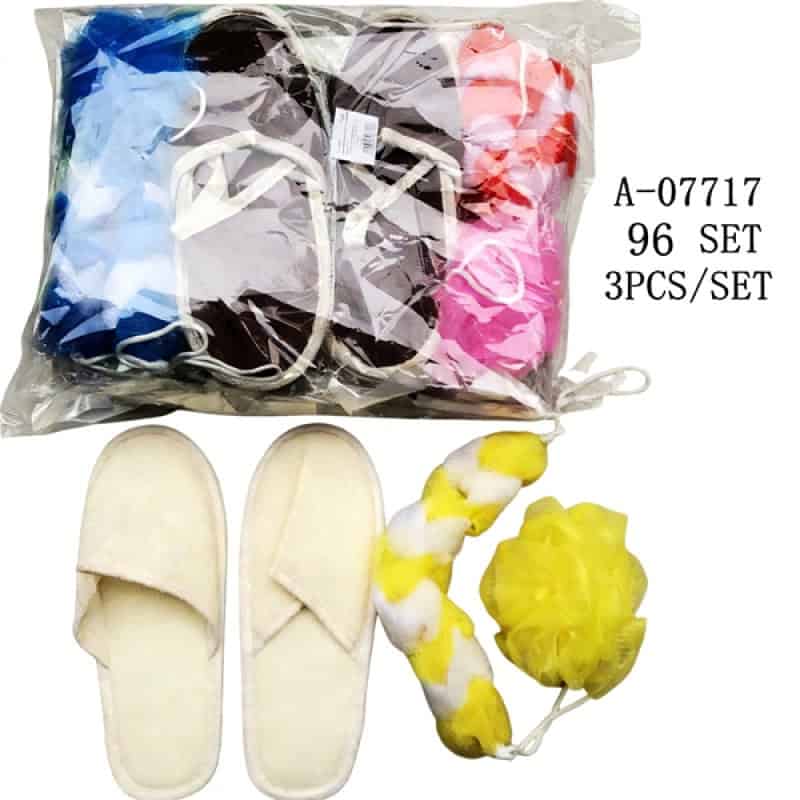 SET 3 PCS PAPUCI+BURETE BAIE, TEXTIL+PVC A07717