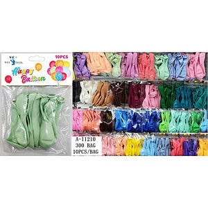 BALON  10 PCS, CAUCIUC A11210