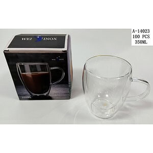 CANA CAFEA PERETE DUBLU 350 ML, STICLA A14523