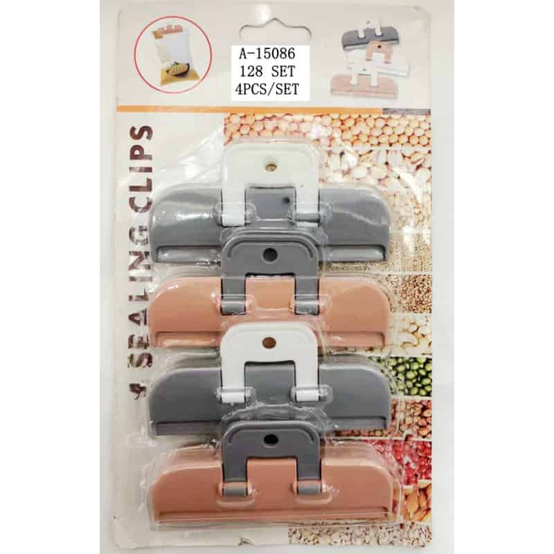CLESTE PT PUNGI ALIMENTARE 4 PCS, PVC+FIER A15086