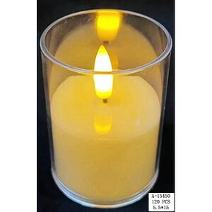 LUMANARE CU LED 5.5*15 CM, PVC+FIER A15450
