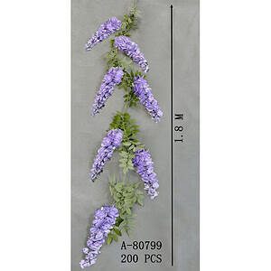 GHIRLANDA FLORI ARTIFICIALE 1.8 METRI， TEXTIL+PVC A80799