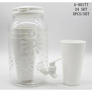 DOZATOR DE BAUTURI 3.8L+4PCS PAHAR, PVC A90177