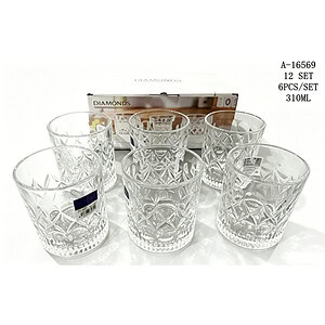 PAHAR 6 PCS 310 ML, STICLA A16569