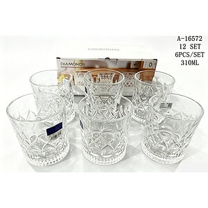 PAHAR 6 PCS 310 ML, STICLA A16572