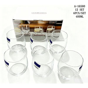PAHAR 6 PCS 400 ML, STICLA A16580