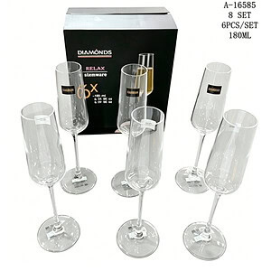 PAHAR CU PICIOR 6 PCS 180 ML , STICLA A16585