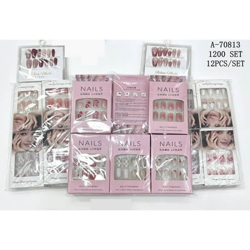 SET UNGHII FALSE 12 PCS, PVC A70813