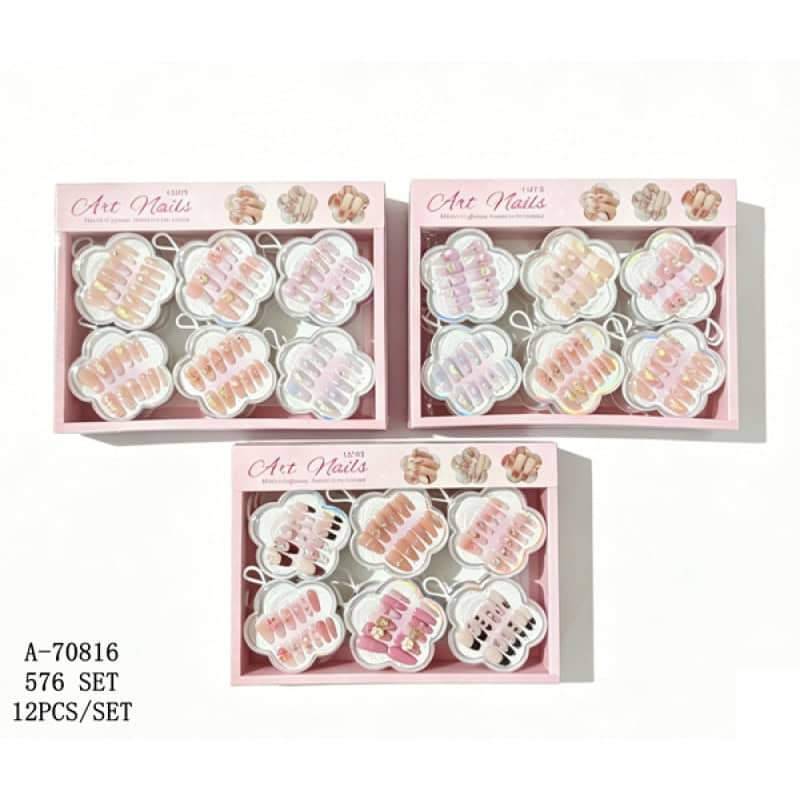 SET UNGHII FALSE 12 PCS, PVC A70816