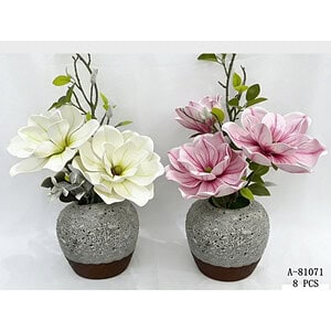 FLORI ARTIFICIALE GHIVECI, PVC+CERAMICA A81071