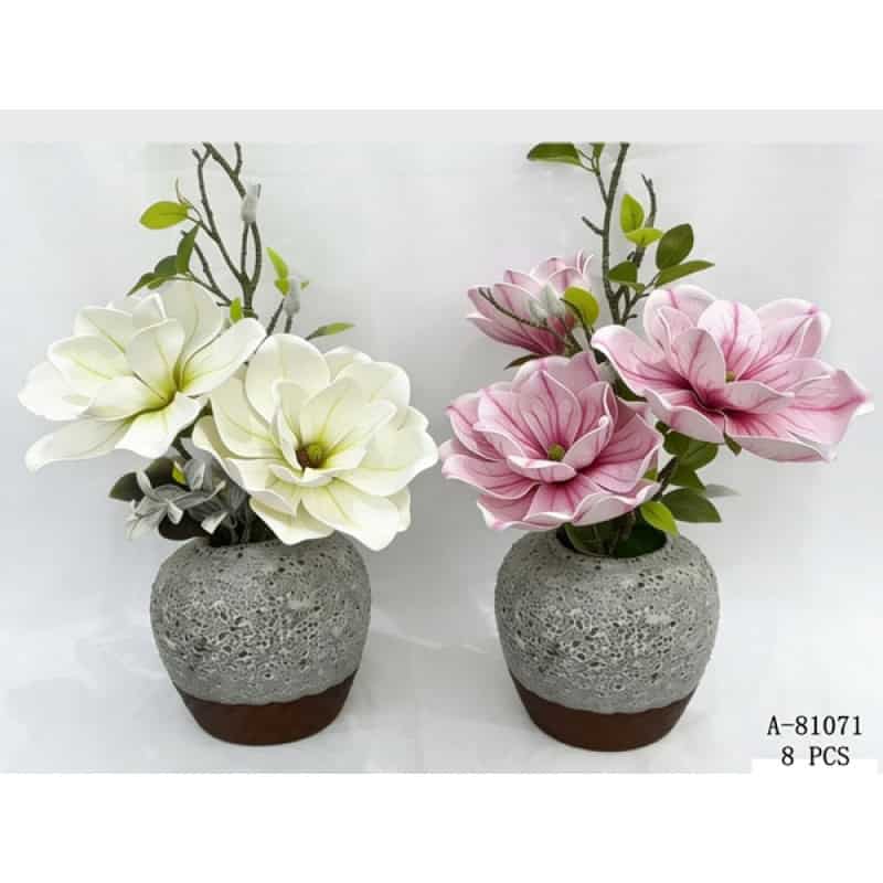 FLORI ARTIFICIALE GHIVECI, PVC+CERAMICA A81071