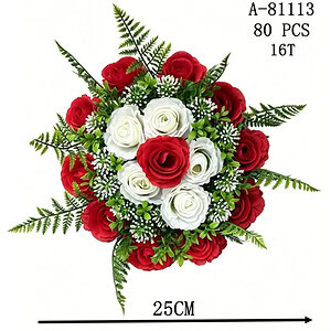 CORONITA FLORI ARTIFICIALE, TEXTIL+PVC A81113