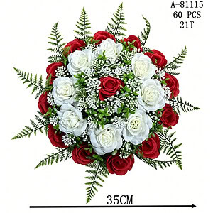 CORONITA FLORI ARTIFICIALE, TEXTIL+PVC A81115