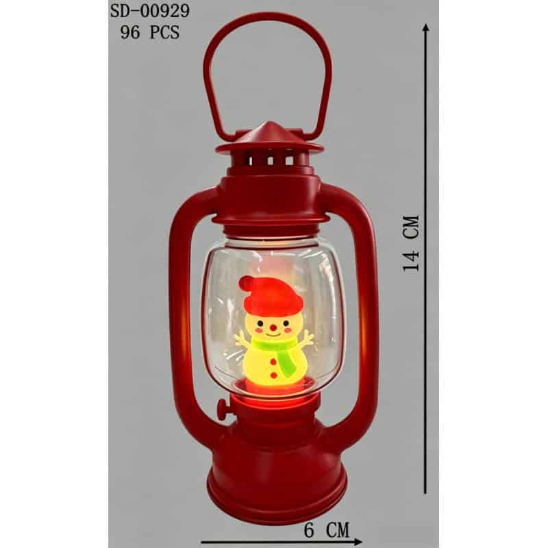FELINAR CRACIUN CU LED CU MUZICA 6*14CM, PVC+FIER SD00929