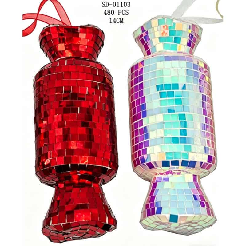 DECORATIUNE BRAD 14 CM, PVC+TEXTIL SD01103