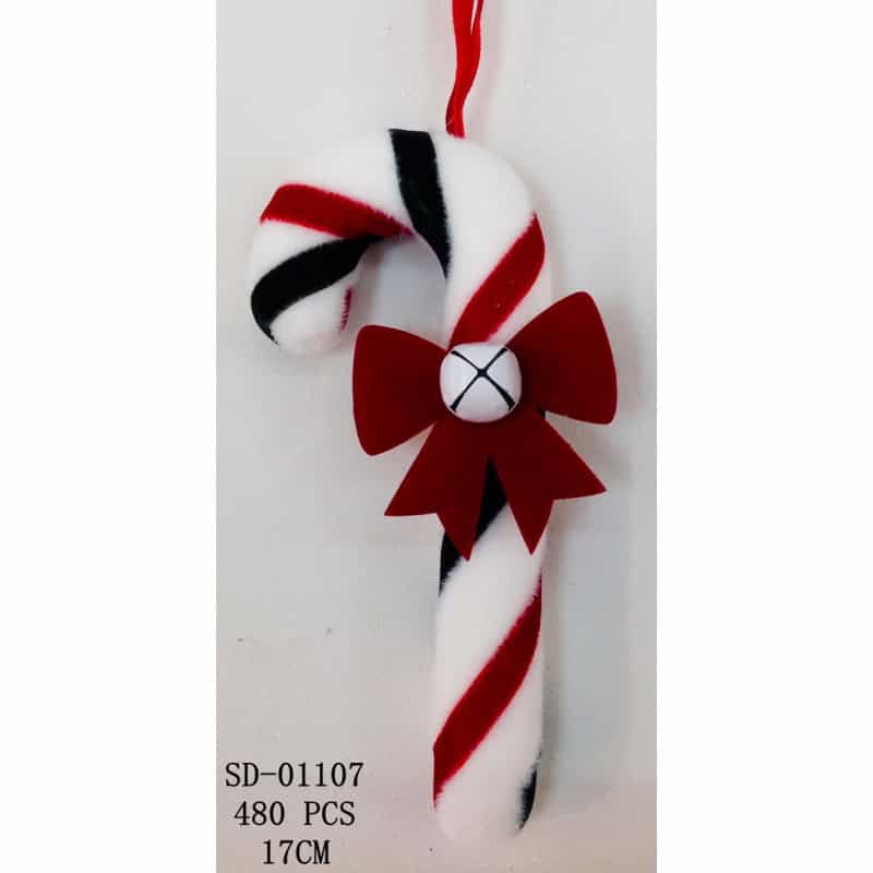 DECORATIUNE BRAD 17 CM, BURETE+TEXTIL+FIER SD01107