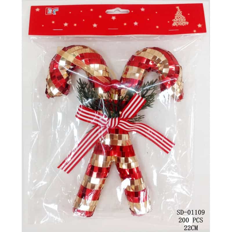 DECORATIUNE BRAD 22 CM, PVC+TEXTIL SD01109