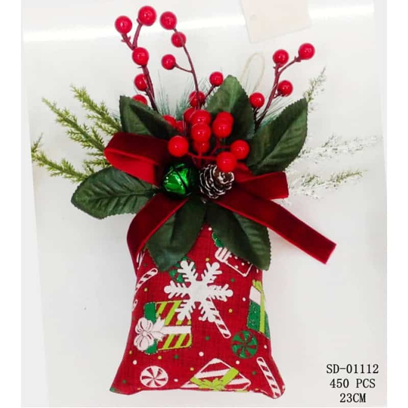DECORATIUNE BRAD 20 CM, TEXTIL+PVC SD01112