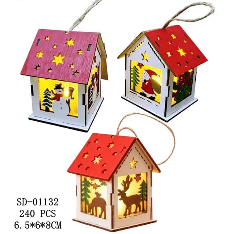 FIGURINA LUMINOASA PT. CRACIUN, LEMN+PVC SD01132