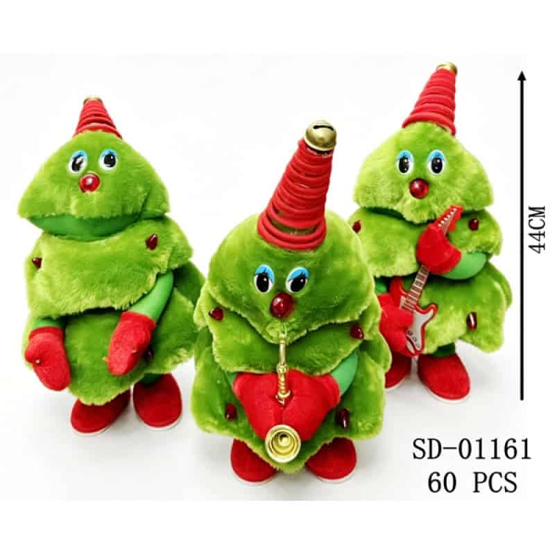 FIGURINA CRACIUN CU USB INREGISTRARE REPETARE, TEXTIL+PVC+FIER SD01161